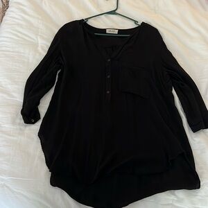 Bella Dahl Black Long Sleeve Tee